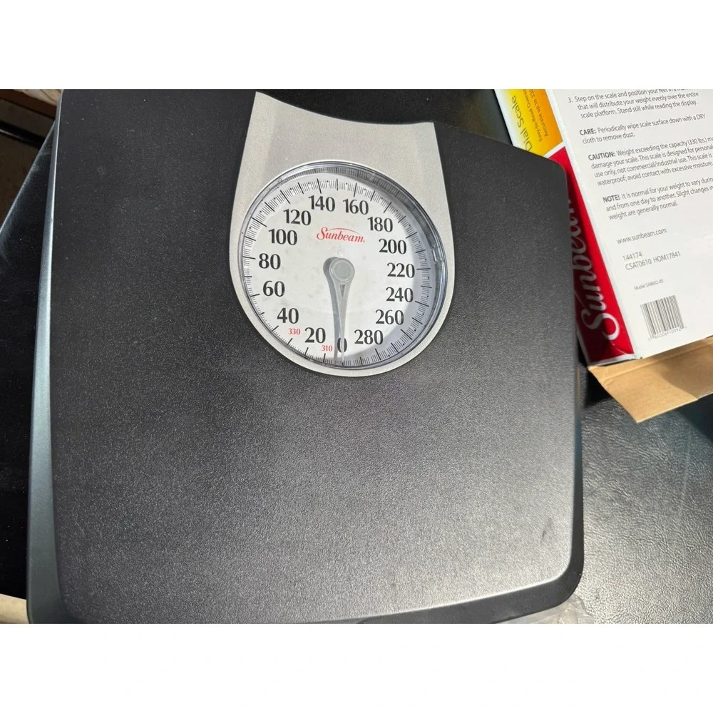 Sunbeam‎ SAB602-05 Dial Bathroom Scale 330lb Capacity Oversized Display
